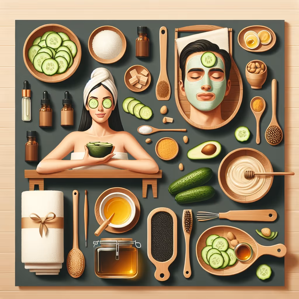 Collection of spa treatments laid out on a grid